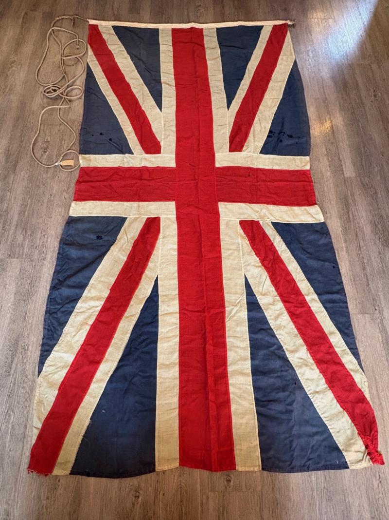 Rare WW1 Patriotic Recruitment Panel Stitched British Union Jack Flag.