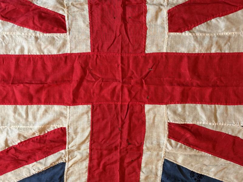 Rare WW1 Patriotic Recruitment Panel Stitched British Union Jack Flag.