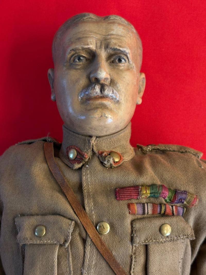 RARE HAMLEYS LORD KITCHENER PROPAGANDA TOY DOLL & BOX 1914-18.